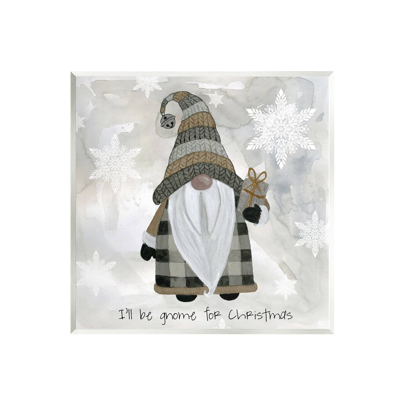 Stupell Industries Gnome for Christmas Phrase Wall Plaque Art